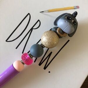 Disney Doorables: Winnie the Pooh: Eeyore handmade beaded pen